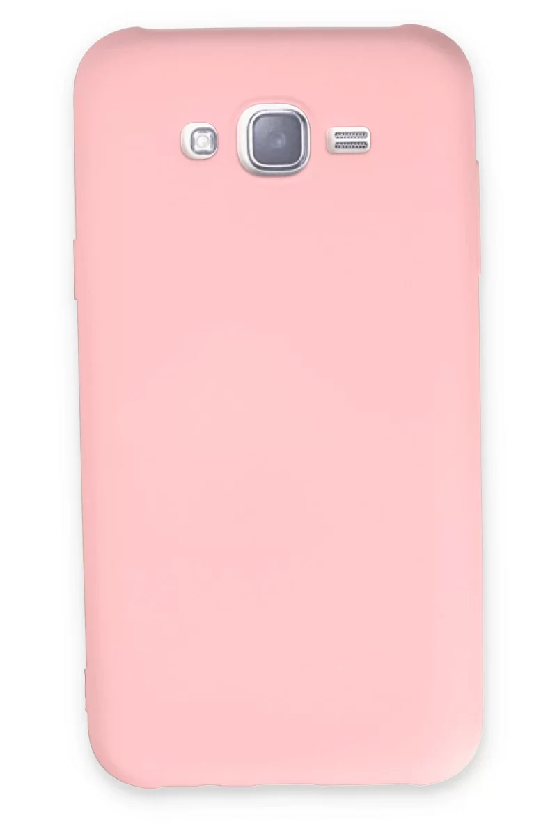 Newface Samsung Galaxy J7 Kılıf Nano içi Kadife Silikon - Pudra