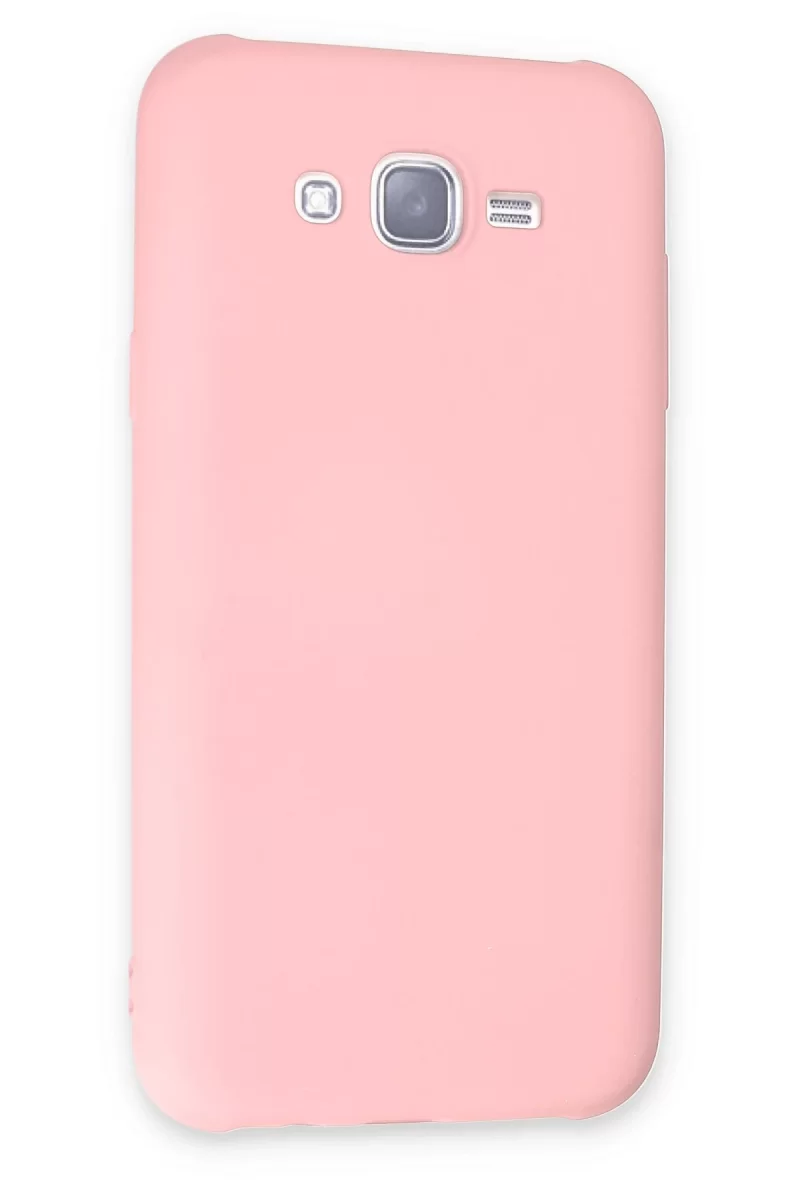 Newface Samsung Galaxy J7 Kılıf Nano içi Kadife Silikon - Pudra