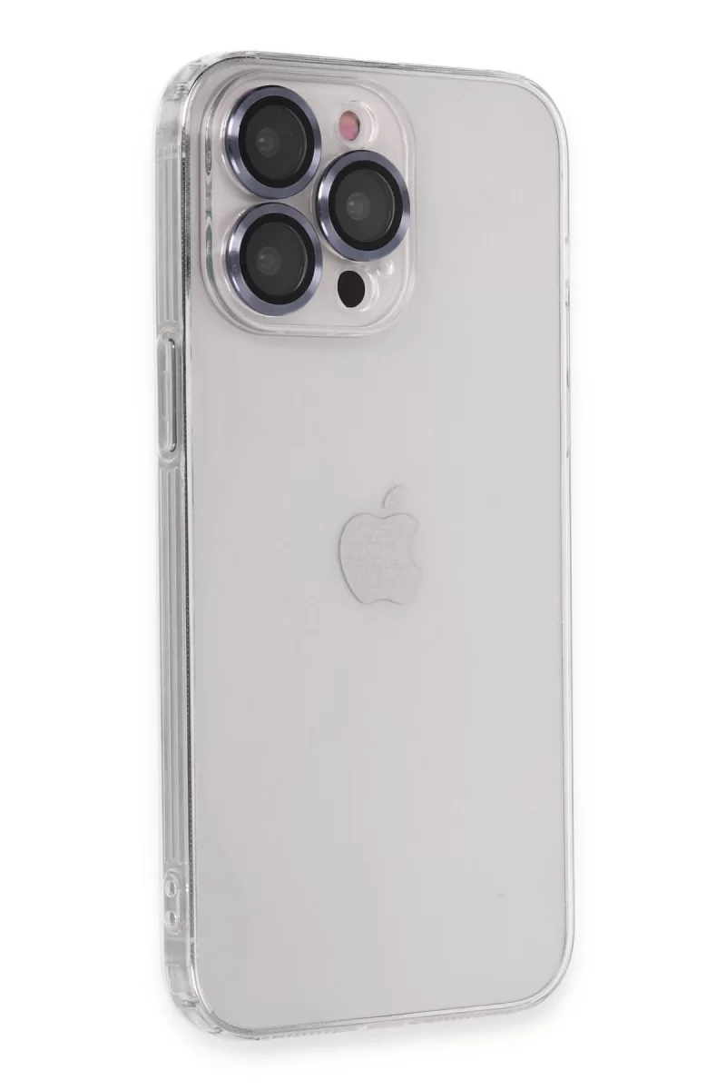 Newface Apple iPhone 13 Pro Kılıf Luko Lens Silikon - Sierra Blue