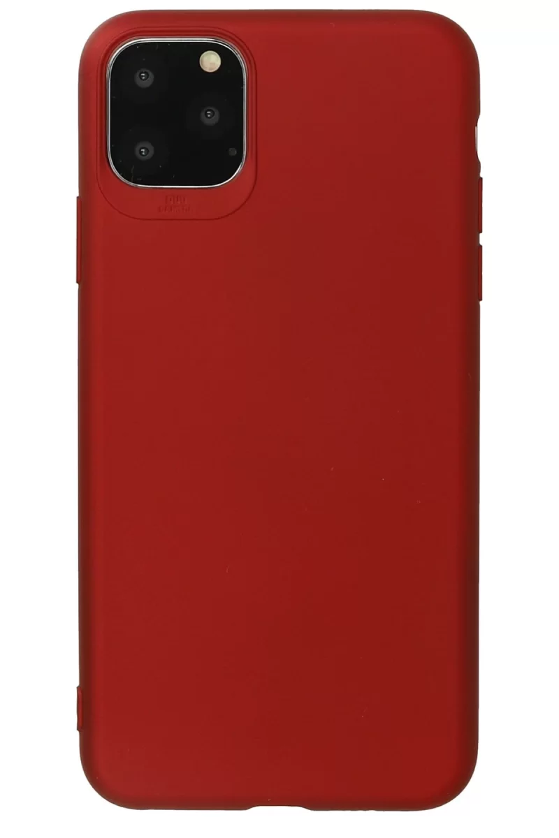 Newface Apple iPhone 11 Pro Max Kılıf First Silikon - Bordo