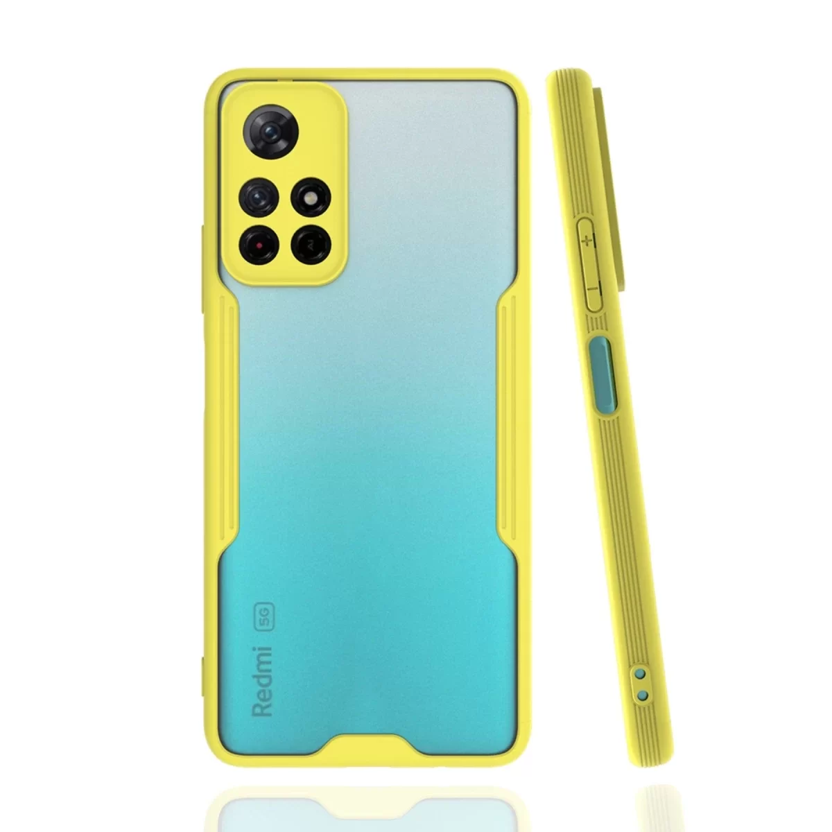 Newface Xiaomi Redmi Note 11T Kılıf Platin Silikon - Sarı