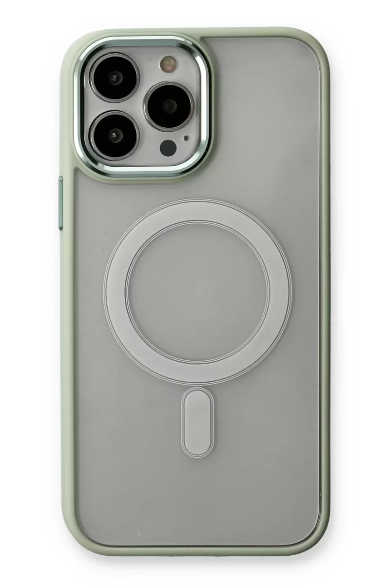 Newface Apple iPhone 14 Pro Max Kılıf Room Magneticsafe Silikon - Su Yeşili