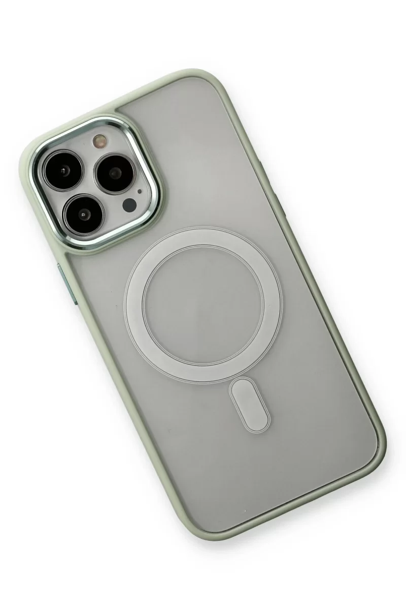Newface Apple iPhone 14 Pro Max Kılıf Room Magneticsafe Silikon - Su Yeşili