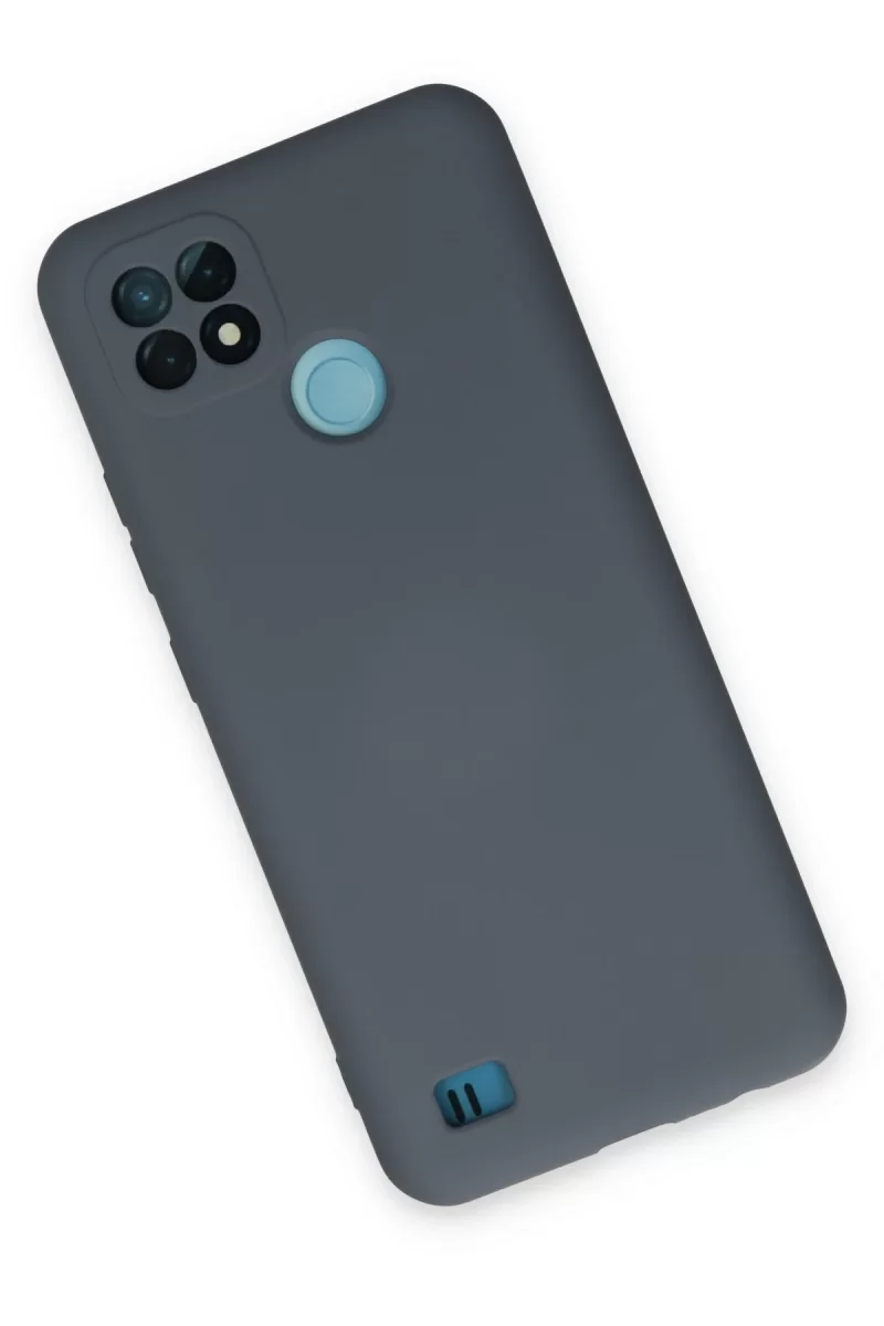 Newface Realme C21 Kılıf Nano içi Kadife Silikon - Gri