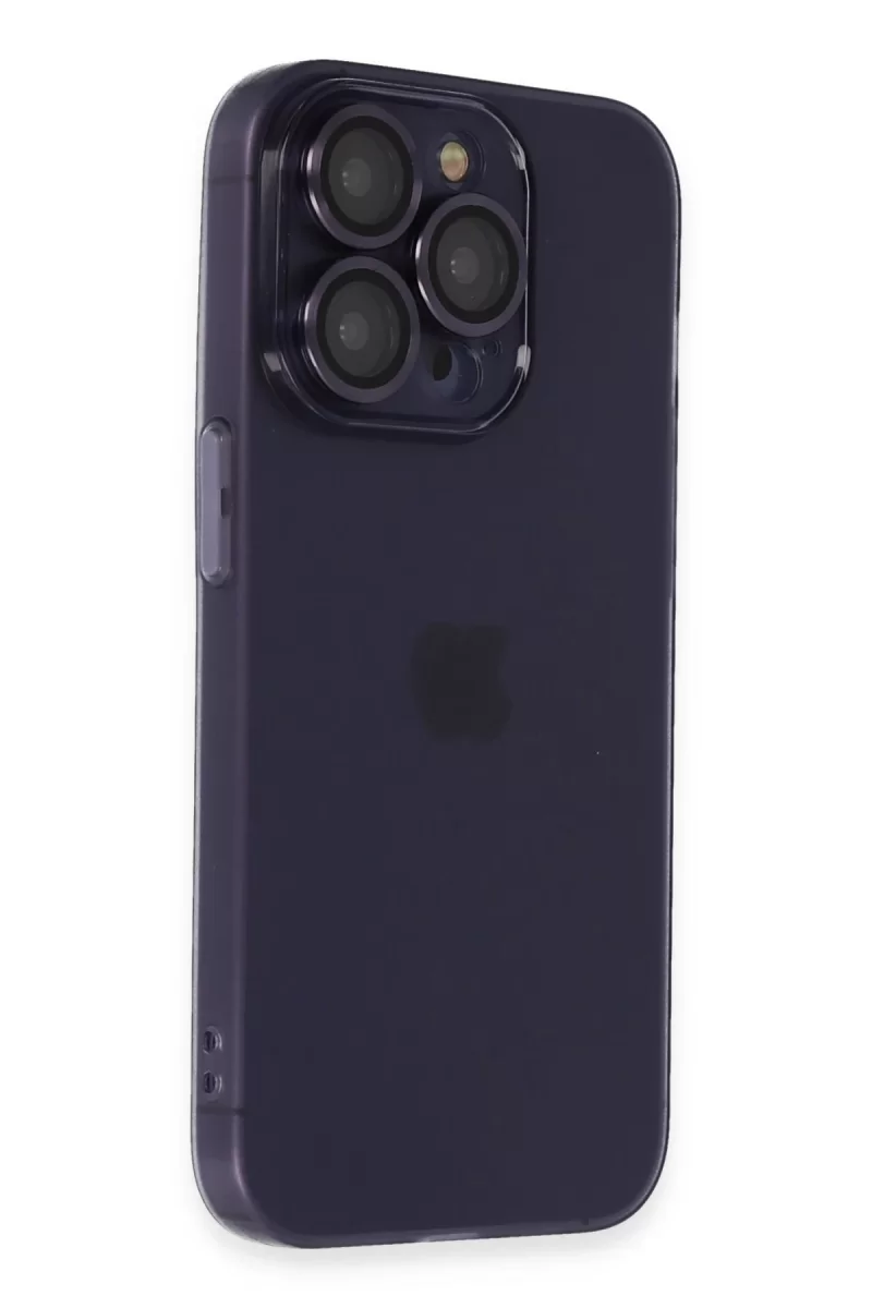 Newface Apple iPhone 14 Pro Max Kılıf Luko Lens Silikon - Siyah