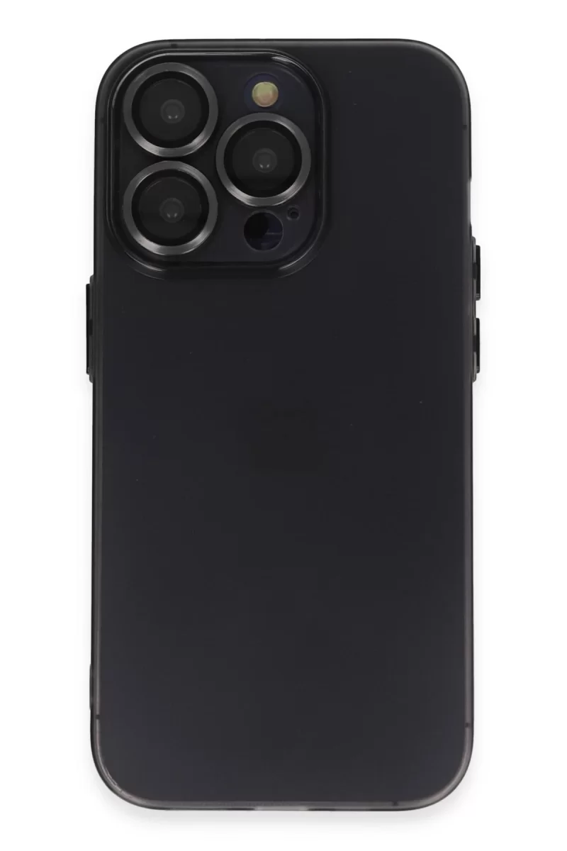 Newface Apple iPhone 13 Pro Max Kılıf Luko Lens Silikon - Siyah