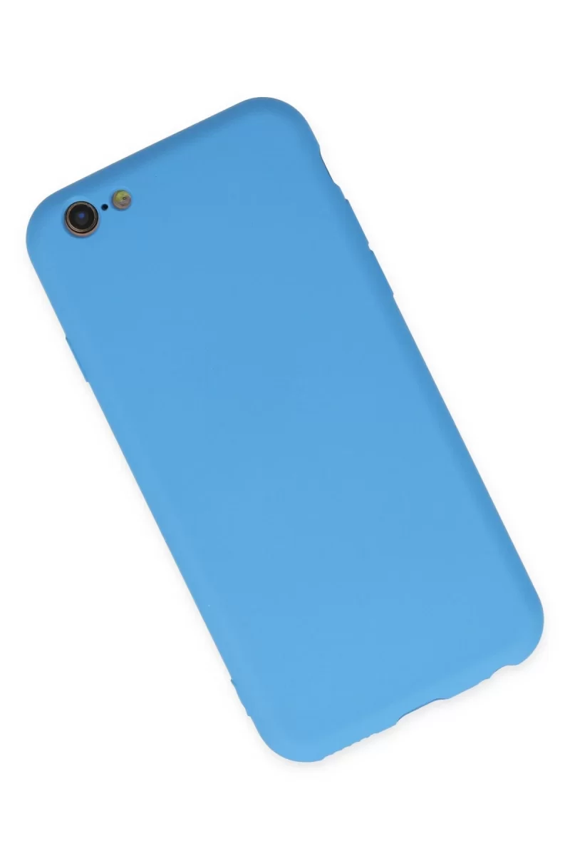 Newface Apple iPhone 6 Plus Kılıf Nano içi Kadife Silikon - Mavi