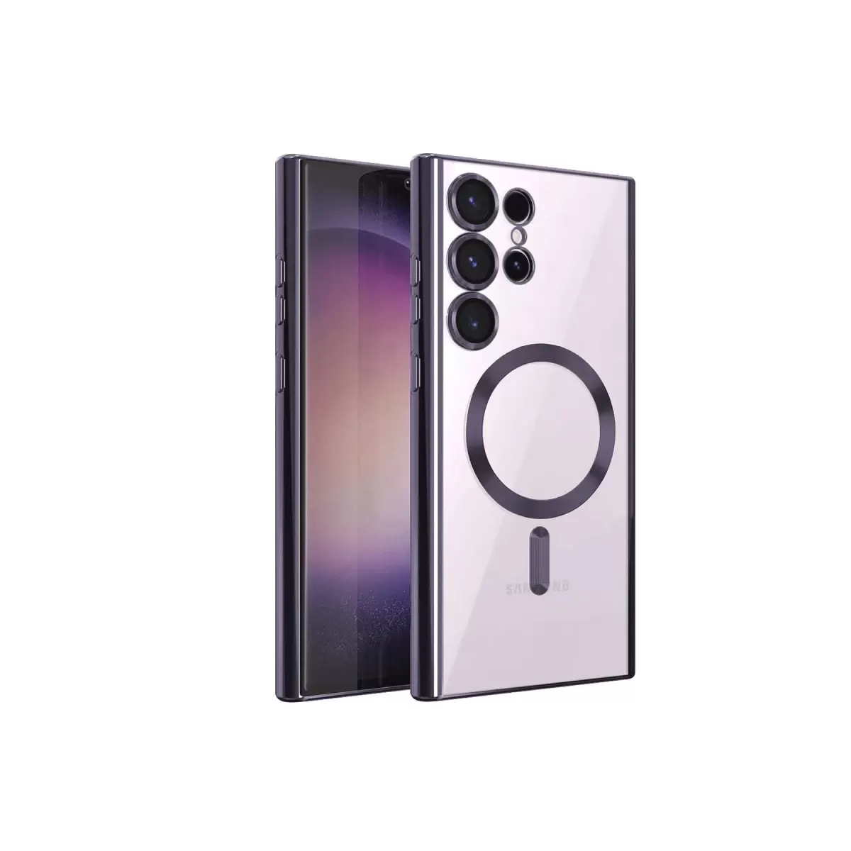 Newface Samsung Galaxy S23 Ultra Kılıf Kross Magneticsafe Kapak - Mor