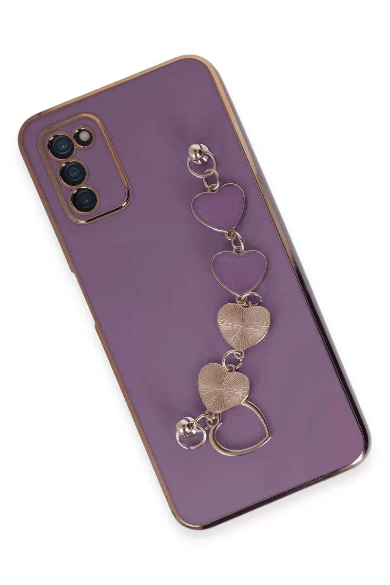 Newface Samsung Galaxy A03S Kılıf Esila Silikon - Mor