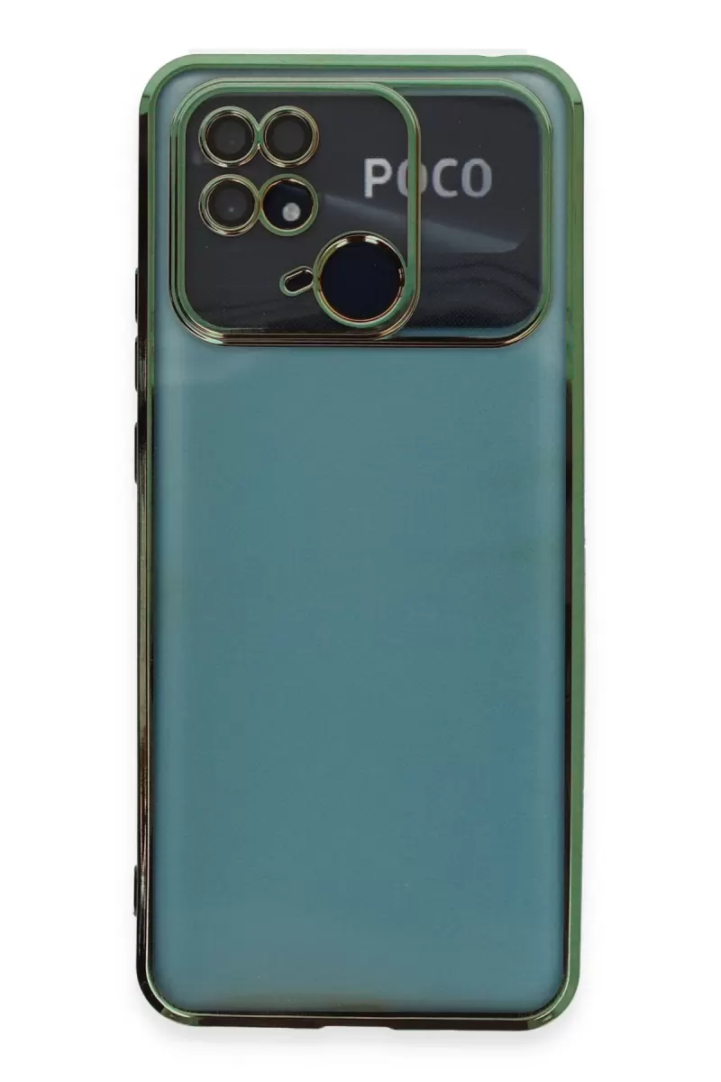 Newface Xiaomi Redmi 10C Kılıf Razer Lensli Silikon - Yeşil