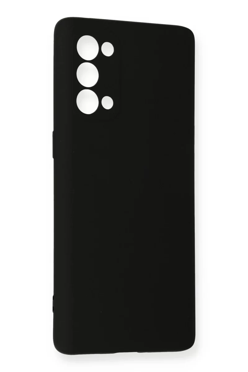 Newface Oppo Reno 5 Kılıf Nano içi Kadife Silikon - Siyah
