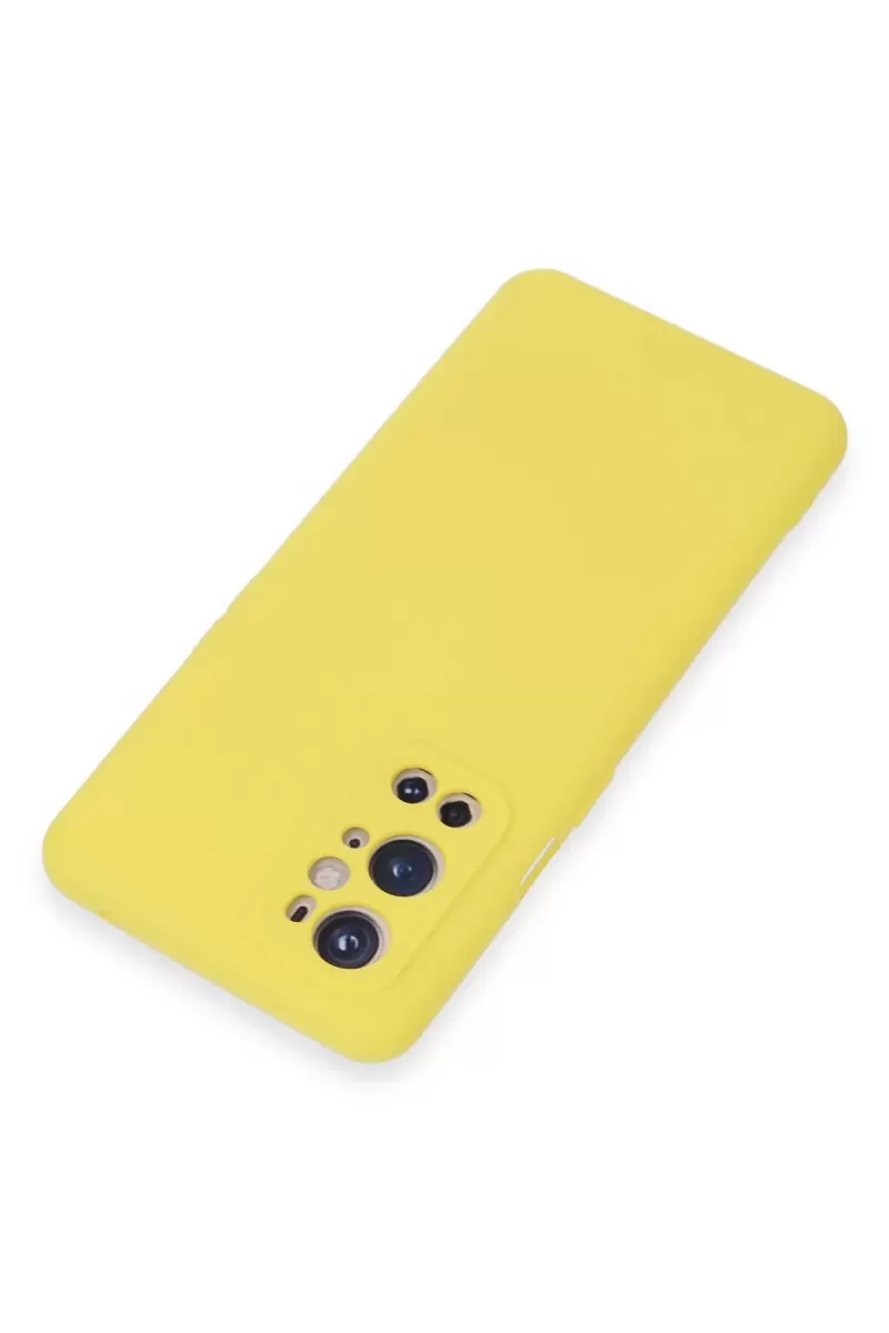 Newface One Plus 9 Pro Kılıf Nano içi Kadife Silikon - Sarı
