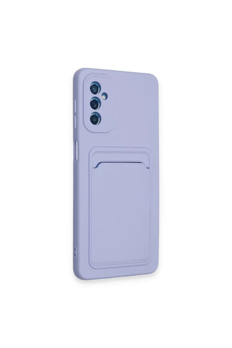 Newface Samsung Galaxy A14 4G Kılıf Kelvin Kartvizitli Silikon - Lila