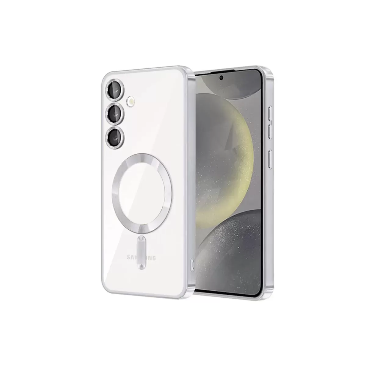 Newface Samsung Galaxy S24 Kılıf Kross Magneticsafe Kapak - Titan Gri