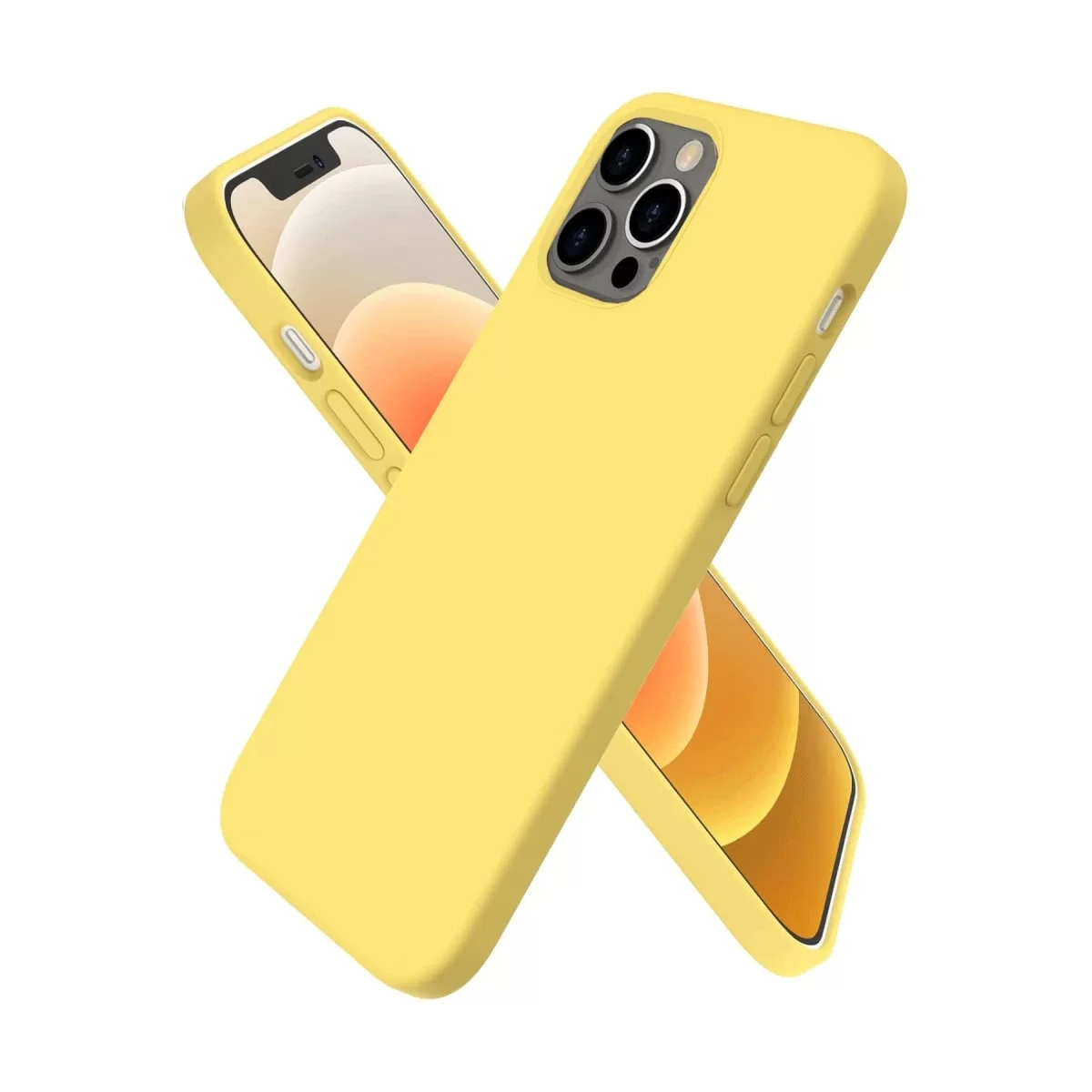 Newface Apple iPhone 12 Pro Kılıf First Silikon - Sarı