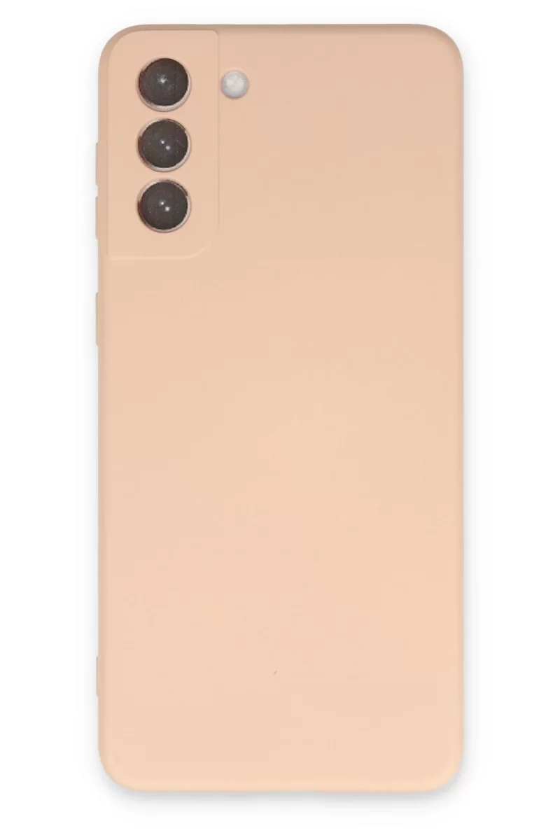 Newface Samsung Galaxy S21 Plus Kılıf Nano içi Kadife Silikon - Pudra
