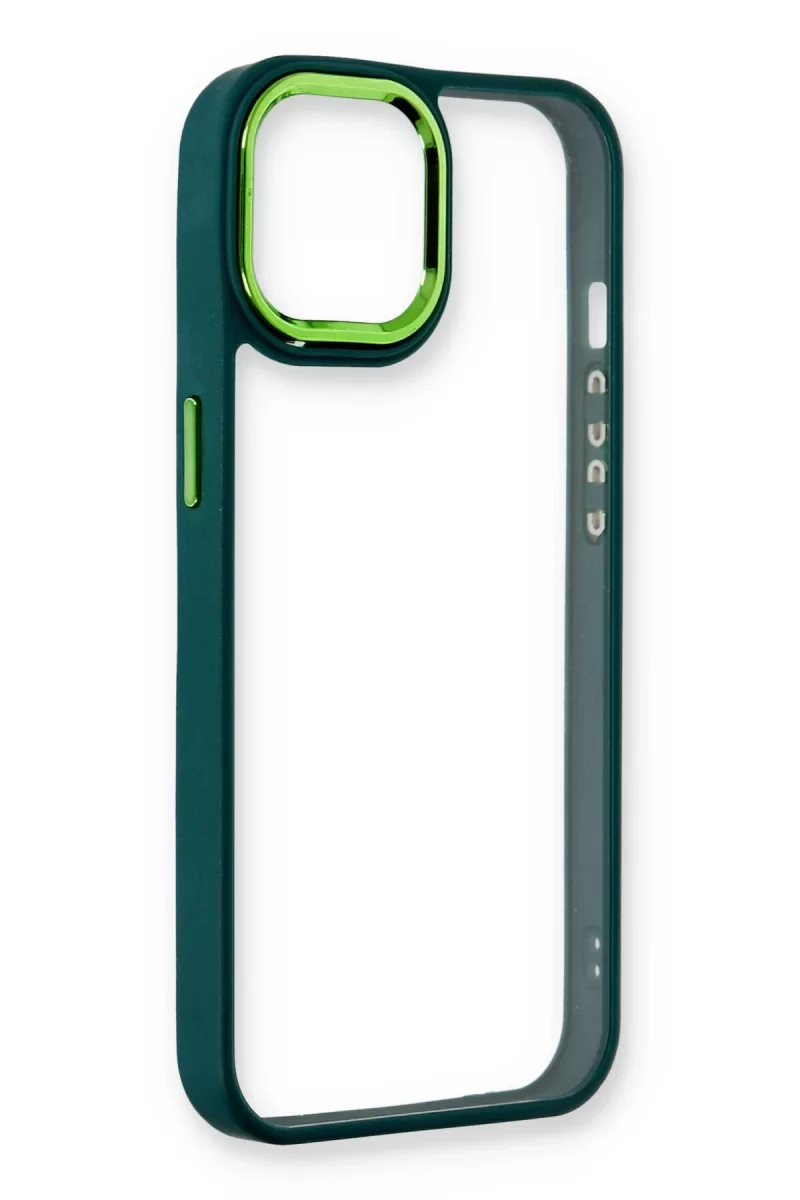 Newface Apple iPhone 14 Plus Kılıf Dora Kapak - Haki Yeşil
