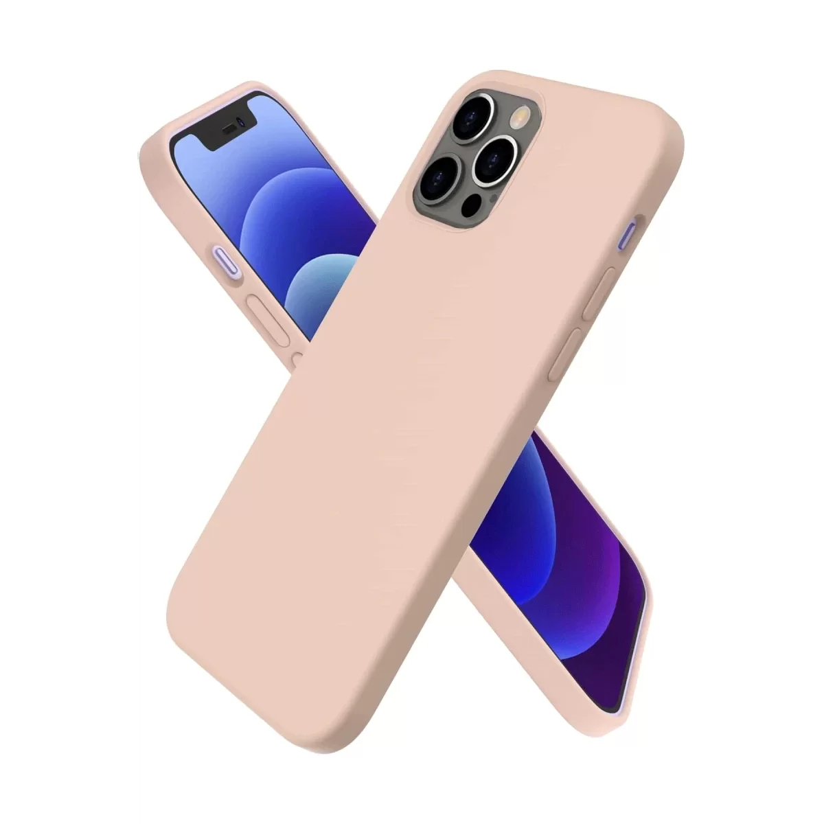 Newface Apple iPhone 12 Pro Kılıf First Silikon - Pudra