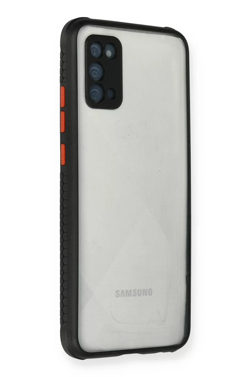 Newface Samsung Galaxy A02S Kılıf Miami Şeffaf Silikon - Siyah