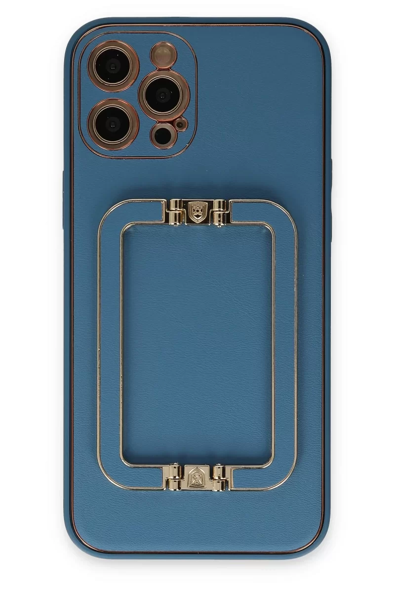 Newface Apple iPhone 12 Pro Max Kılıf Coco Elit Kapak - Mavi