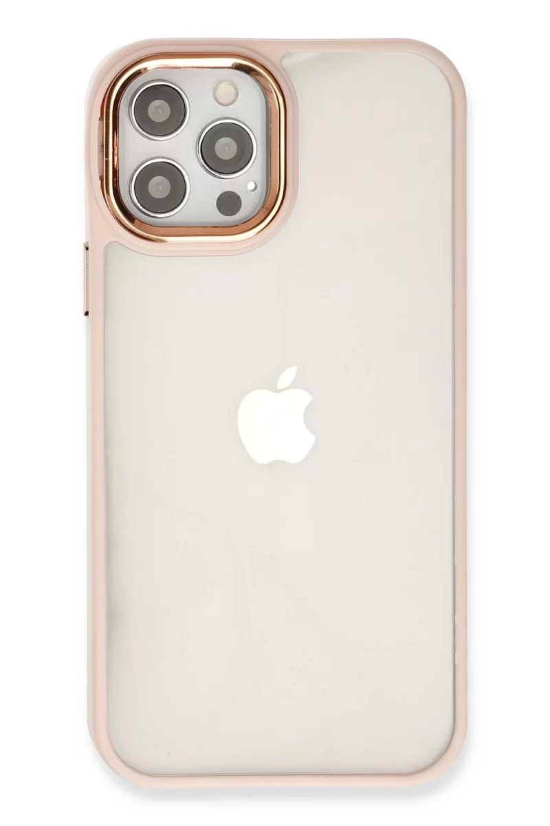 Newface Apple iPhone 12 Pro Max Kılıf Dora Kapak - Pudra