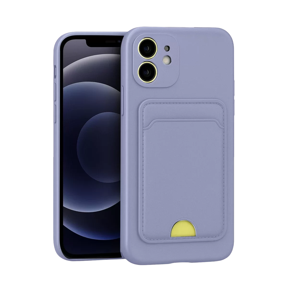 Newface Apple iPhone 11 Kılıf Kelvin Kartvizitli Silikon - Lila