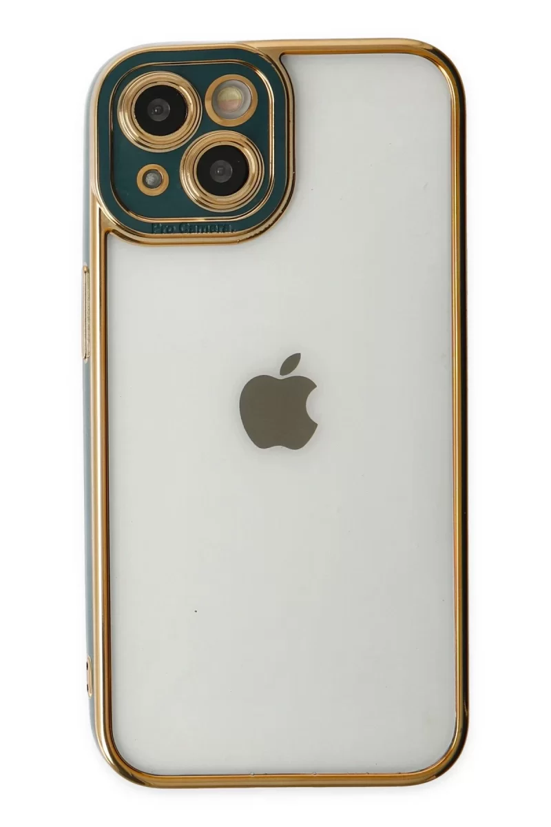 Newface Apple iPhone 14 Plus Kılıf Liva Lens Silikon - Yeşil