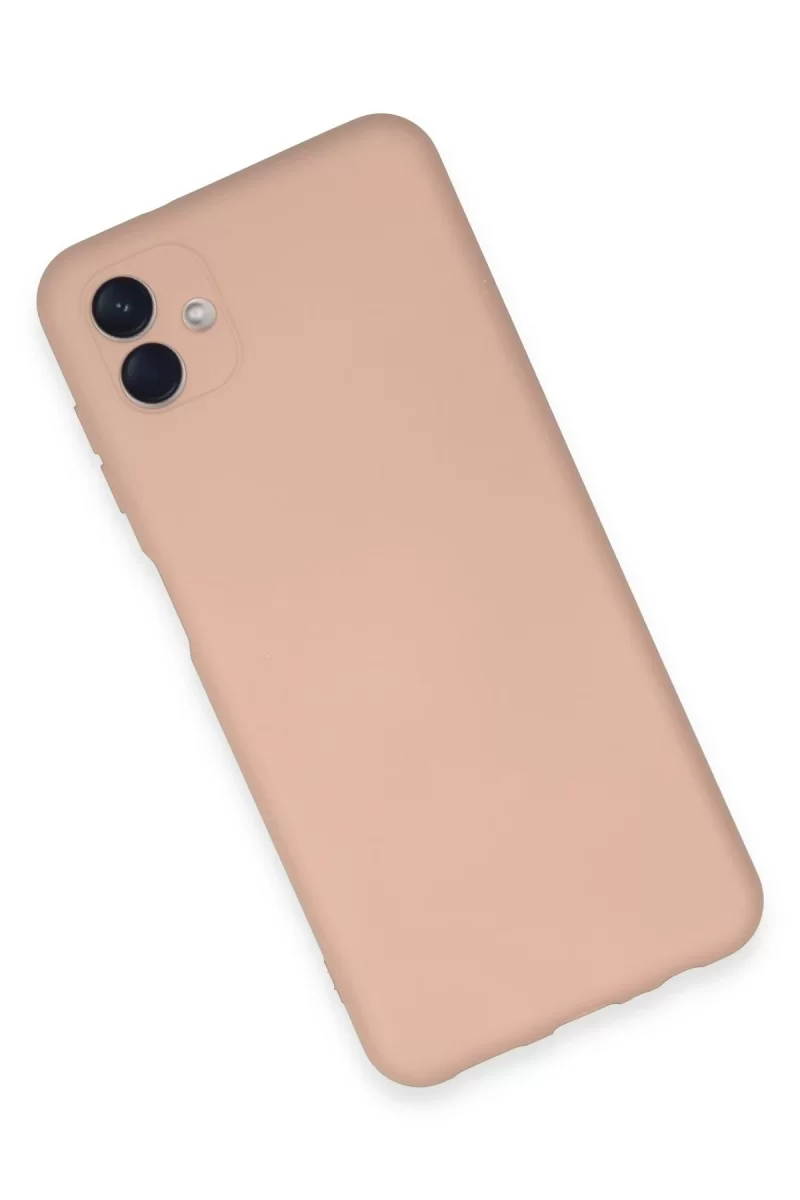 Newface Samsung Galaxy A04E Kılıf Nano içi Kadife Silikon - Pudra