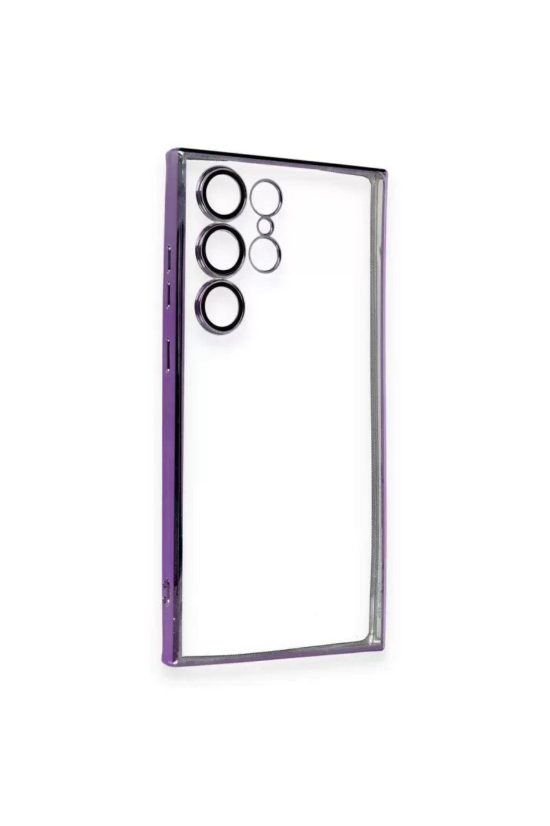 Newface Samsung Galaxy S24 Ultra Kılıf Razer Lensli Silikon - Siyah