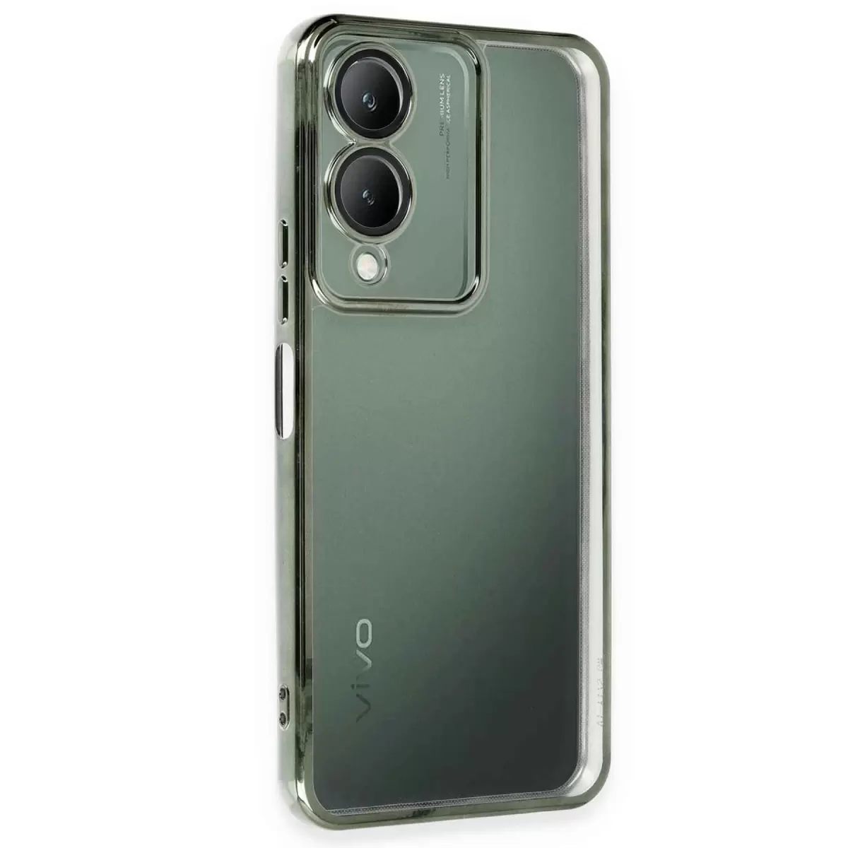 Newface Vivo Y17S Kılıf Razer Lensli Silikon - Yeşil