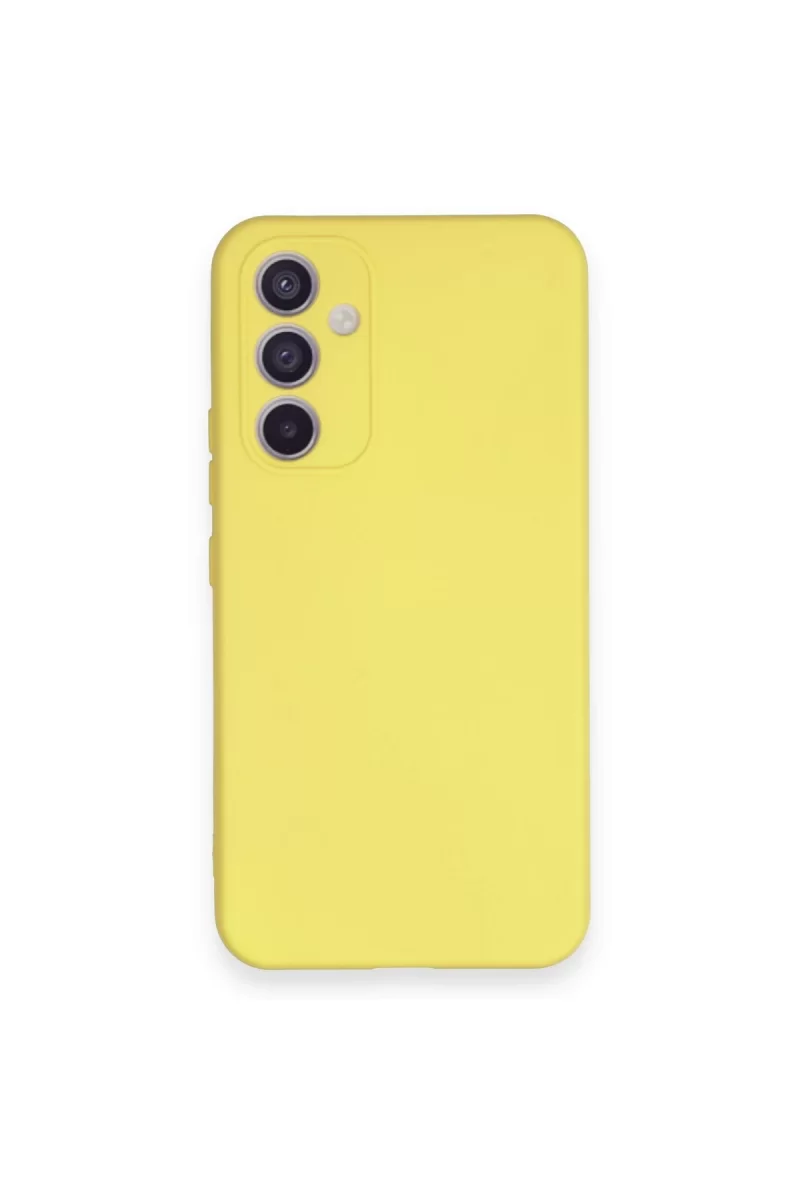 Newface Samsung Galaxy A34 5G Kılıf Nano içi Kadife Silikon - Sarı