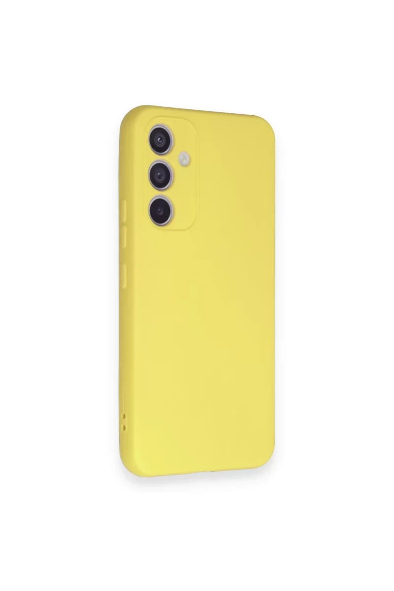 Newface Samsung Galaxy A34 5G Kılıf Nano içi Kadife Silikon - Sarı