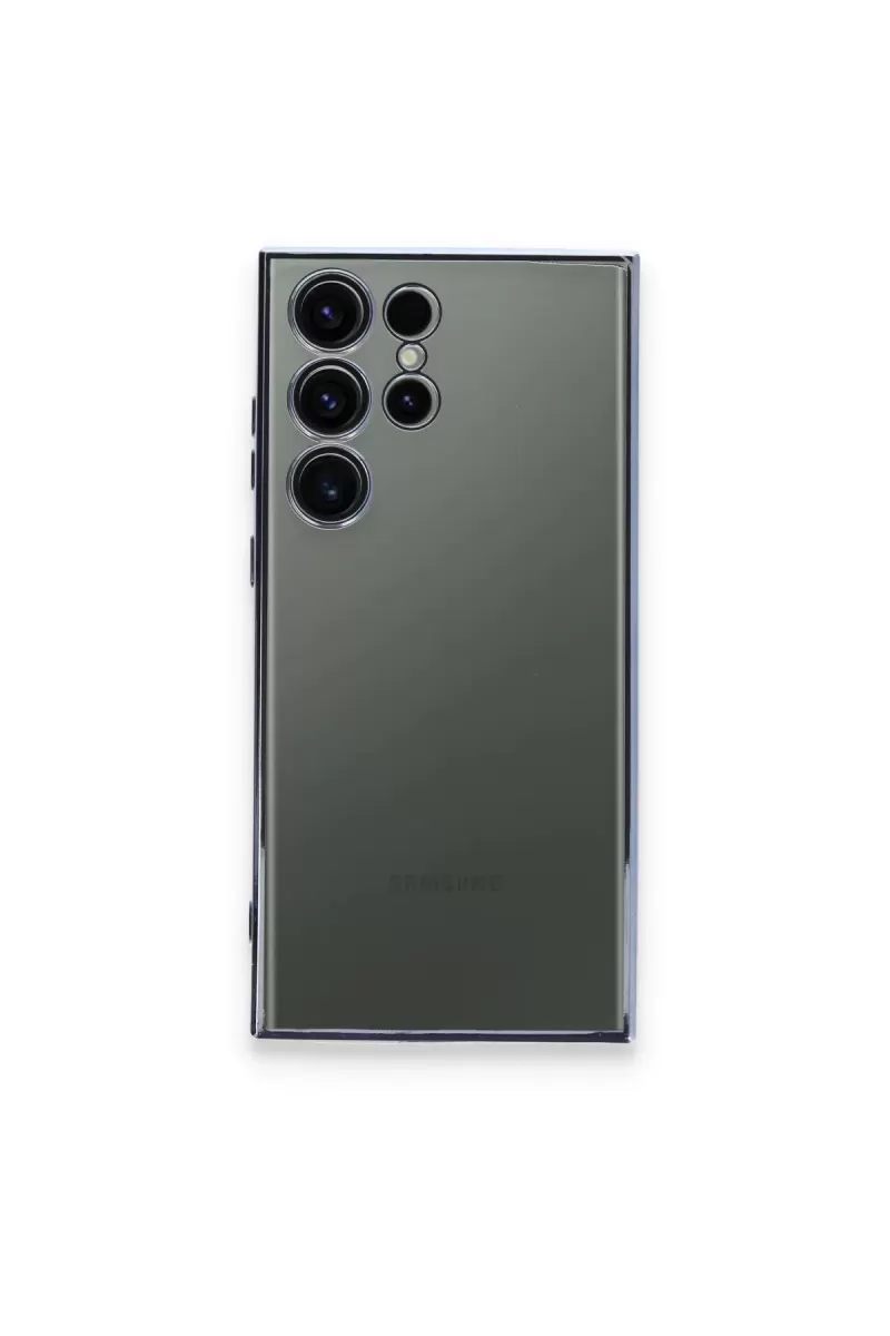 Newface Samsung Galaxy S24 Ultra Kılıf Razer Lensli Silikon - Gold
