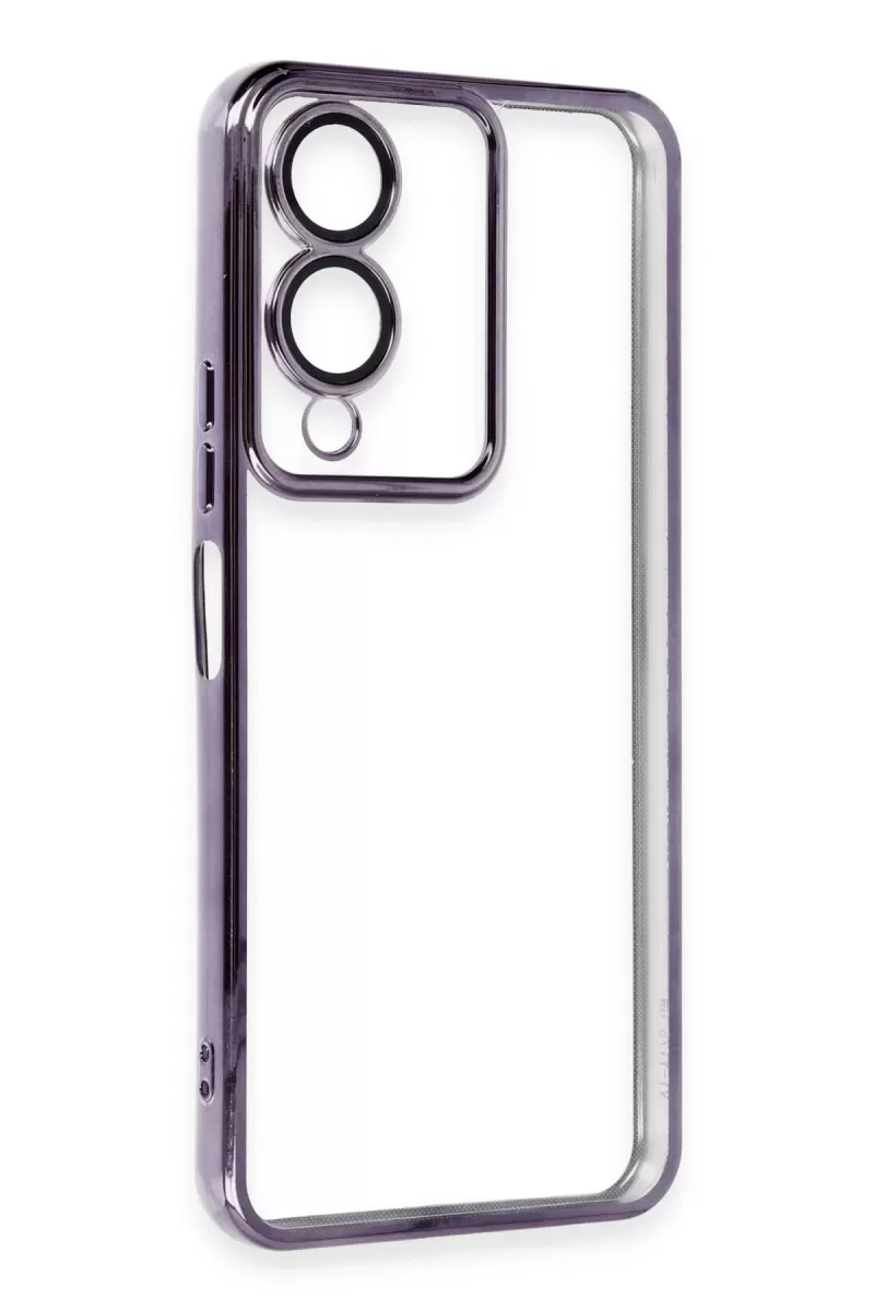 Newface Vivo Y17S Kılıf Razer Lensli Silikon - Mor