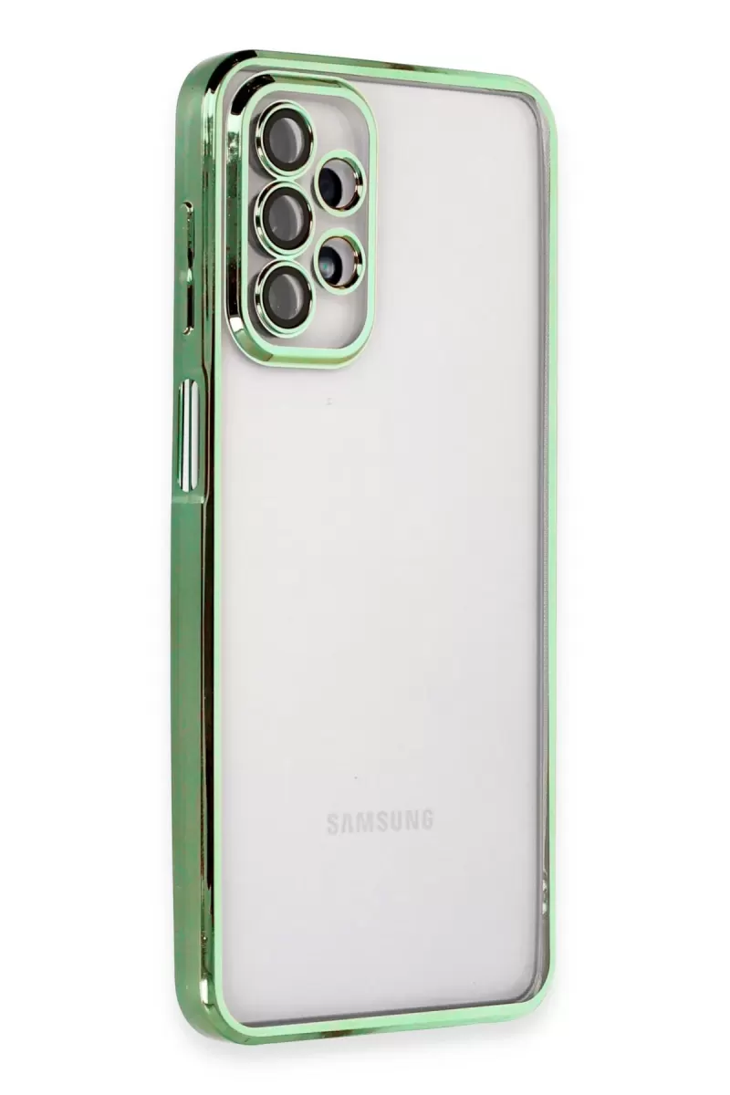 Newface Samsung Galaxy A23 4G Kılıf Razer Lensli Silikon - Yeşil