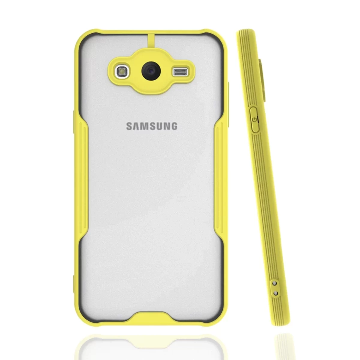 Newface Samsung Galaxy J7 Kılıf Platin Silikon - Sarı