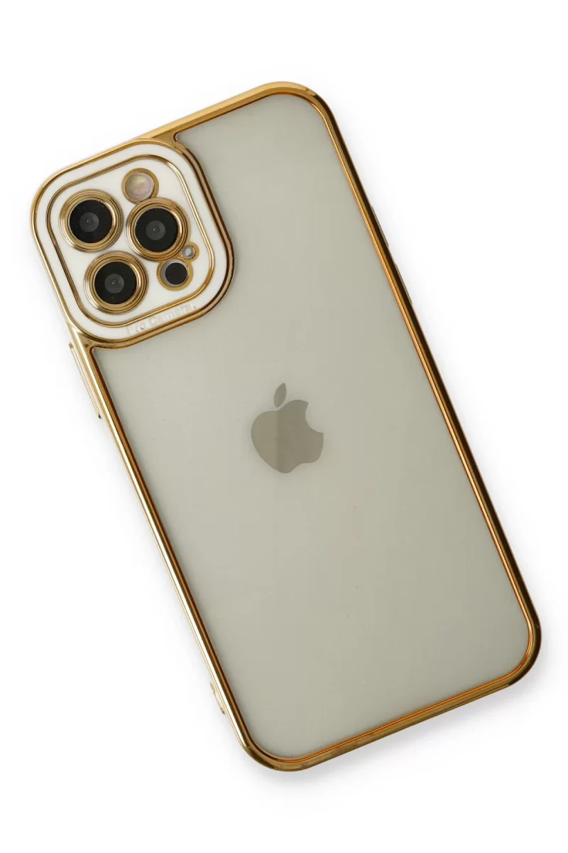 Newface Apple iPhone 12 Pro Kılıf Liva Lens Silikon - Beyaz
