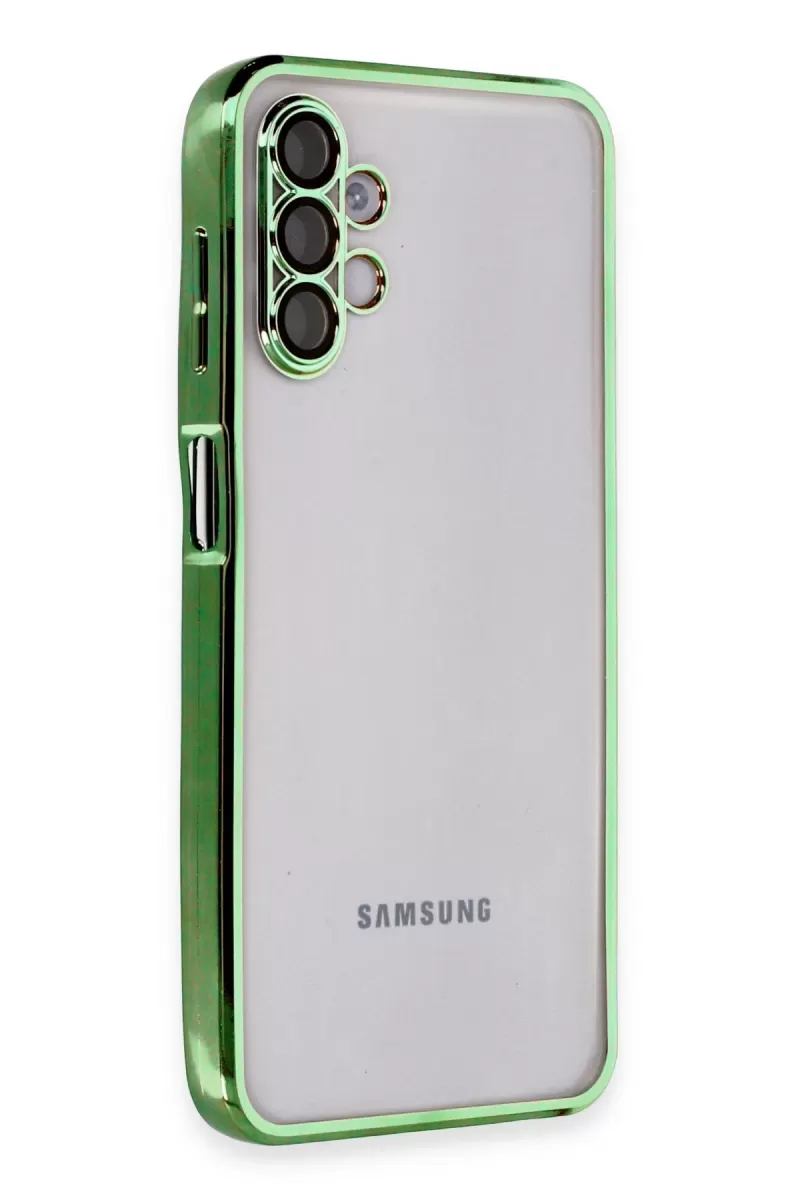 Newface Samsung Galaxy A04S Kılıf Razer Lensli Silikon - Yeşil