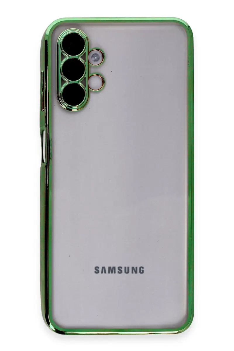 Newface Samsung Galaxy A04S Kılıf Razer Lensli Silikon - Yeşil