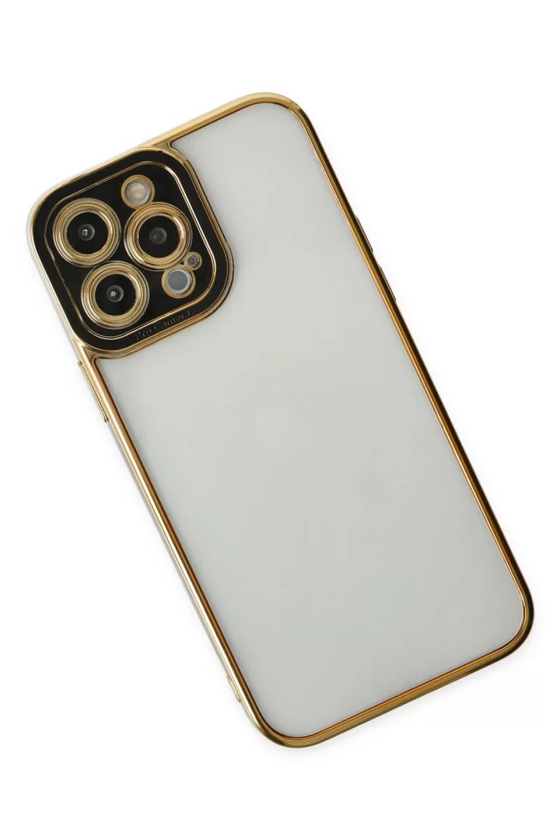 Newface Apple iPhone 14 Pro Max Kılıf Liva Lens Silikon - Siyah