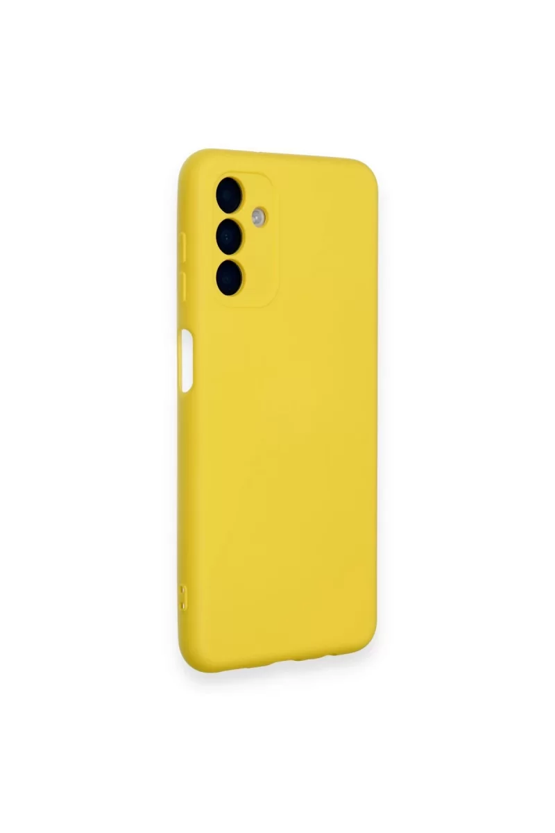 Newface Samsung Galaxy A14 4G Kılıf Nano içi Kadife Silikon - Sarı