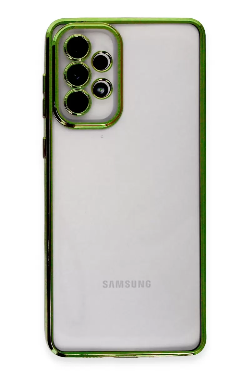 Newface Samsung Galaxy A53 5G Kılıf Razer Lensli Silikon - Yeşil