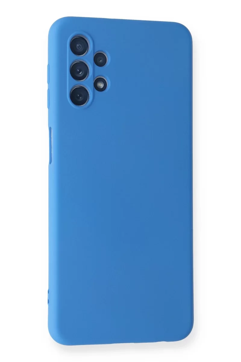 Newface Samsung Galaxy A52 Kılıf Nano içi Kadife Silikon - Mavi