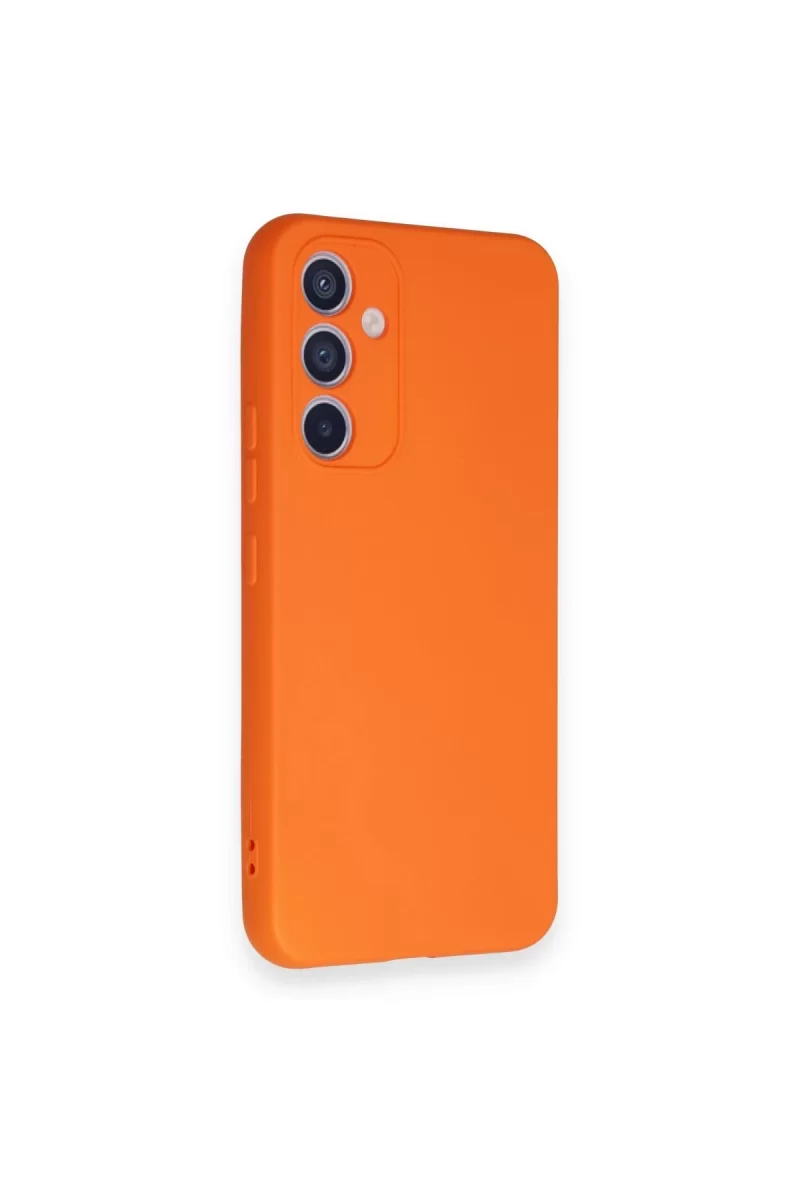 Newface Samsung Galaxy A34 5G Kılıf Nano içi Kadife Silikon - Turuncu