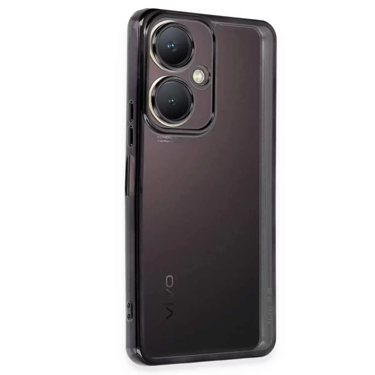Newface Vivo Y27 Kılıf Razer Lensli Silikon - Siyah
