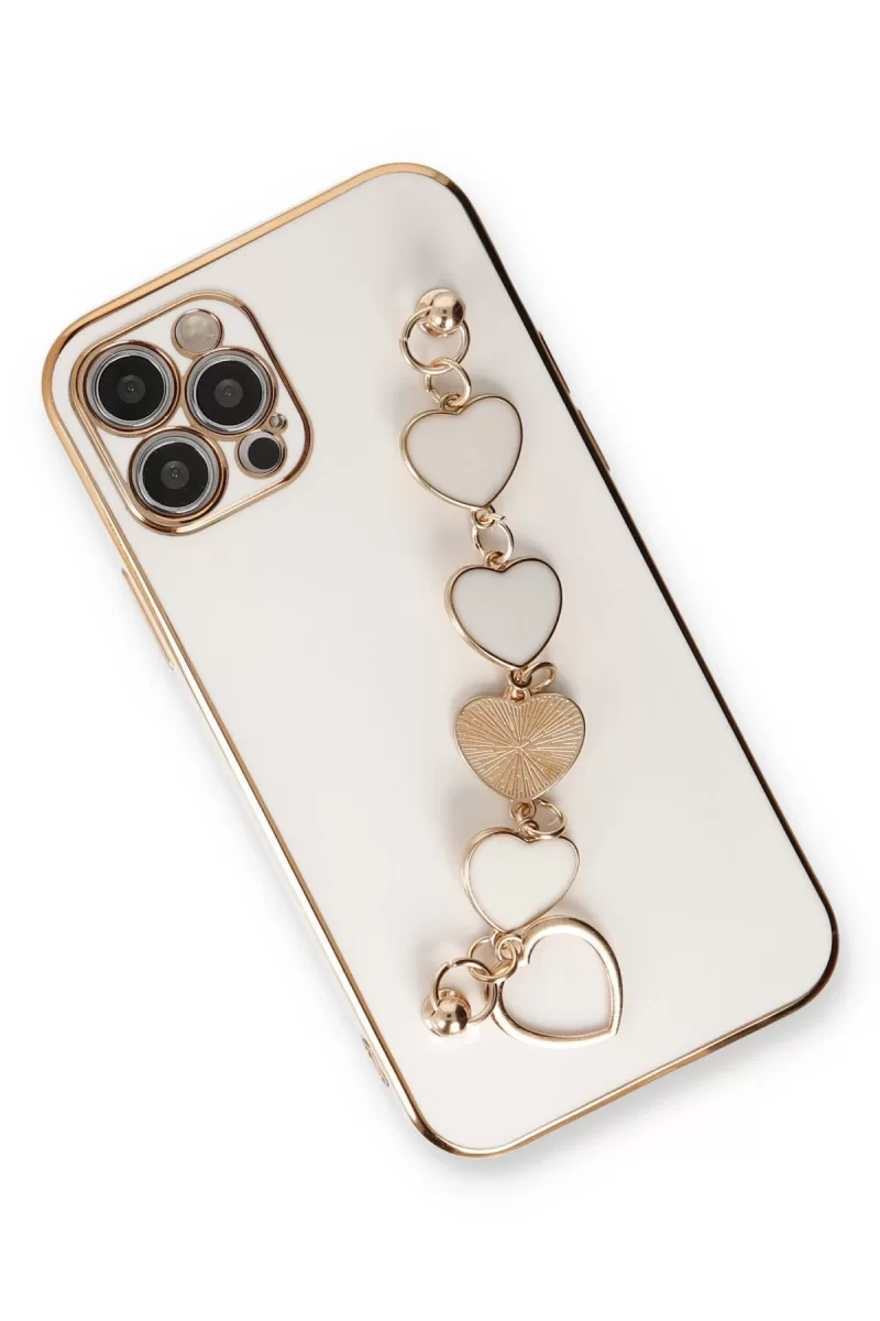 Newface Apple iPhone 12 Pro Kılıf Esila Silikon - Beyaz