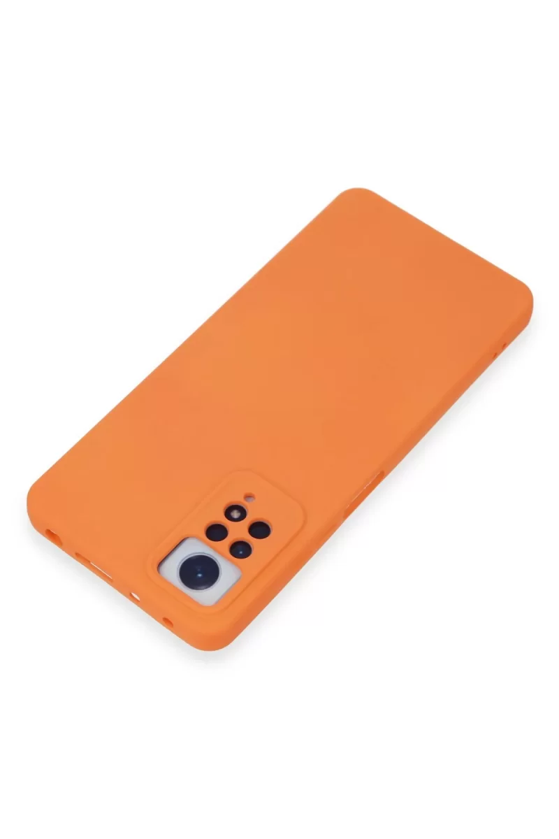 Newface Xiaomi Redmi Note 12 Pro 4G Kılıf Nano içi Kadife Silikon - Turuncu