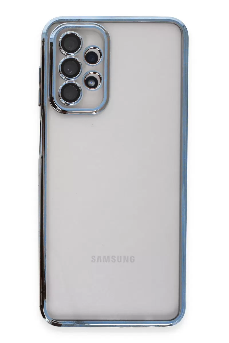 Newface Samsung Galaxy A23 4G Kılıf Razer Lensli Silikon - Açık Mavi