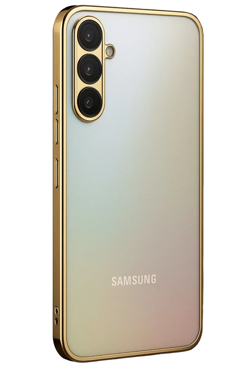 Newface Samsung Galaxy A34 5G Kılıf Razer Lensli Silikon - Gold