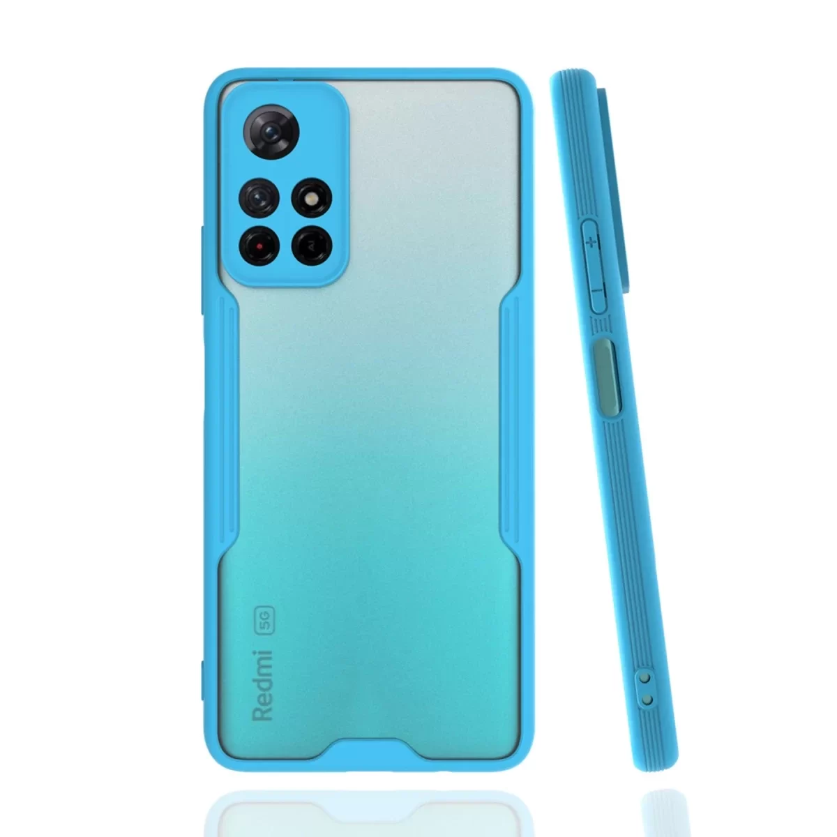 Newface Xiaomi Redmi Note 11T Kılıf Platin Silikon - Mavi